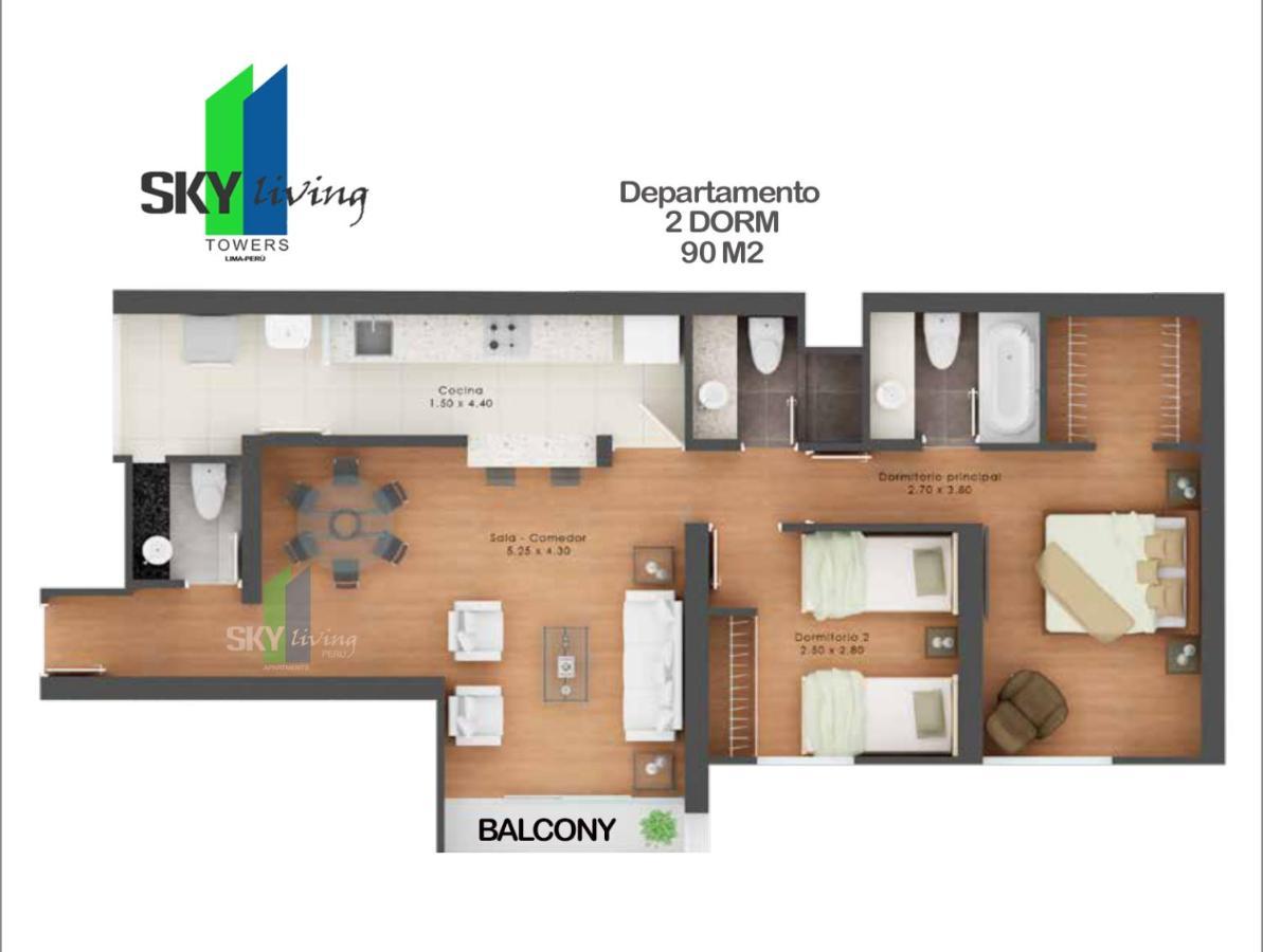 Skyliving Towers Apartments - Peru ลิมา ภายนอก รูปภาพ